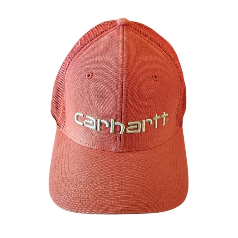 Carhartt Dunbar Desert Orange Mesh Back Trucker Snapback Hat Men's OS RN#14806